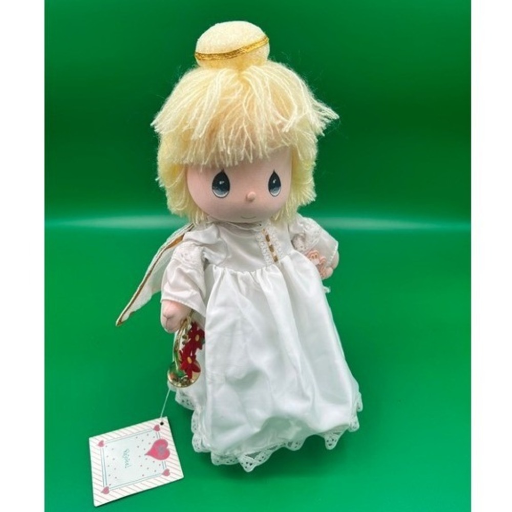 Precious Moments Angelic Musical Plush Doll 1989 Vintage White Winged Angel Sm.